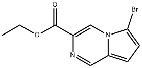 ethyl 6-bromoH-pyrrolo[1,2-a]pyrazine-3-carboxylate Struktur