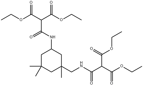 diethyl [[[3-[[[3-ethoxy-2-(ethoxycarbonyl)-1,3-dioxopropyl]amino]methyl]-3,5,5-trimethylcyclohexyl]amino]carbonyl]malonate Struktur