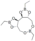 1-O,6-O:2-O,3-O:4-O,5-O-Tris(ethylboranediyl)galactitol Struktur