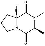 Pyrrolo[1,2-a]pyrazine-1,4-dione, hexahydro-2,3-dimethyl-, (3S-trans)- (9CI) Struktur