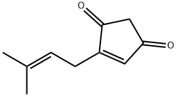 4-(3-Methyl-2-butenyl)-4-cyclopentene-1,3-dione Struktur