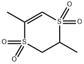 2,3-dihydro-2,5-dimethyl-1,4-dithiin 1,1,4,4-tetraoxide Struktur