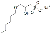 3-(Hexyloxy)-2-hydroxy-1-propanesulfonic acid sodium salt Struktur