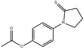 2-Pyrrolidinethione,  1-[4-(acetyloxy)phenyl]- Struktur