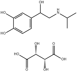 (±)-(isopropyl)(beta,3,4-trihydroxyphenethyl)ammonium [R-(R*,R*)]-hydrogen tartrate Struktur