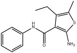 3-Thiophenecarboxamide,2-amino-4-ethyl-5-methyl-N-phenyl-(9CI) Struktur