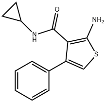 3-Thiophenecarboxamide,2-amino-N-cyclopropyl-4-phenyl-(9CI) Struktur