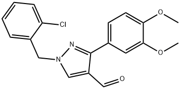 1-(2-CHLOROBENZYL)-3-(3,4-DIMETHOXYPHENYL)-1H-PYRAZOLE-4-CARBALDEHYDE Struktur