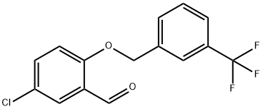 5-CHLORO-2-{[3-(TRIFLUOROMETHYL)BENZYL]OXY}BENZALDEHYDE Struktur