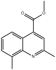 4-Quinolinecarboxylicacid,2,8-dimethyl-,methylester(9CI) Struktur