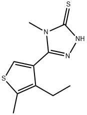 5-(4-ETHYL-5-METHYLTHIEN-3-YL)-4-METHYL-4H-1,2,4-TRIAZOLE-3-THIOL Struktur