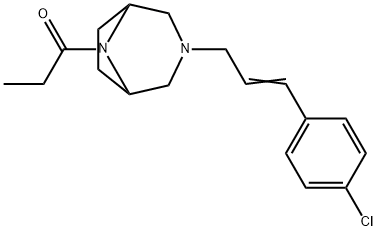 3-[3-(p-Chlorophenyl)allyl]-8-propionyl-3,8-diazabicyclo[3.2.1]octane Struktur