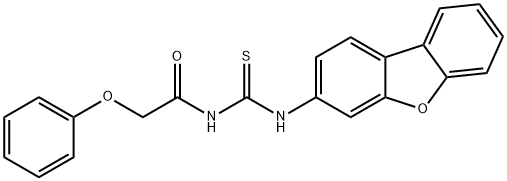 Acetamide, N-[(dibenzofuran-3-ylamino)thioxomethyl]-2-phenoxy- (9CI) Struktur