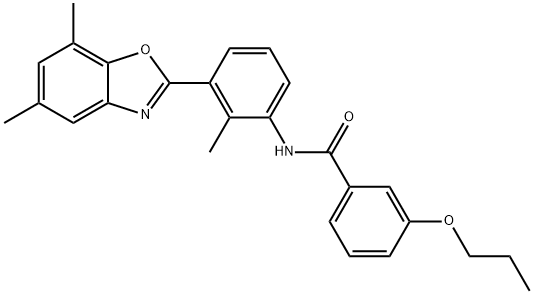 Benzamide, N-[3-(5,7-dimethyl-2-benzoxazolyl)-2-methylphenyl]-3-propoxy- (9CI) Struktur