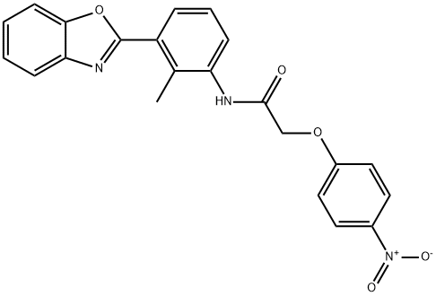 Acetamide, N-[3-(2-benzoxazolyl)-2-methylphenyl]-2-(4-nitrophenoxy)- (9CI) Struktur