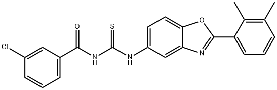 Benzamide, 3-chloro-N-[[[2-(2,3-dimethylphenyl)-5-benzoxazolyl]amino]thioxomethyl]- (9CI) Struktur