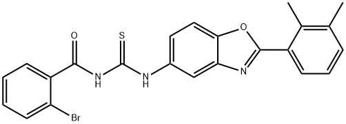 Benzamide, 2-bromo-N-[[[2-(2,3-dimethylphenyl)-5-benzoxazolyl]amino]thioxomethyl]- (9CI) Struktur