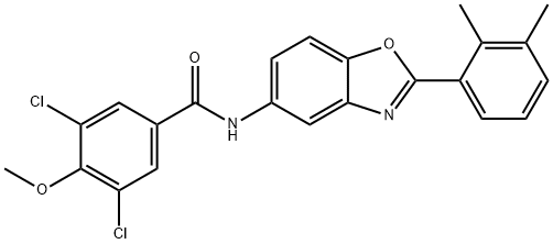 Benzamide, 3,5-dichloro-N-[2-(2,3-dimethylphenyl)-5-benzoxazolyl]-4-methoxy- (9CI) Struktur