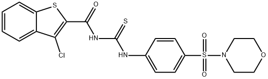 Benzo[b]thiophene-2-carboxamide, 3-chloro-N-[[[4-(4-morpholinylsulfonyl)phenyl]amino]thioxomethyl]- (9CI) Struktur