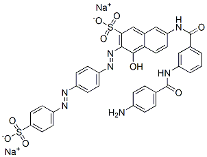 Dinatrium-7-[[3-[(4-aminobenzoyl)amino]benzoyl]amino]-4-hydroxy-3-[[4-[(4-sulfonatophenyl)azo]phenyl]azo]naphthalin-2-sulfonat