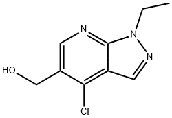 (4-chloro-1-ethyl-1H-pyrazolo[3,4-b]pyridin-5-yl)Methanol Struktur