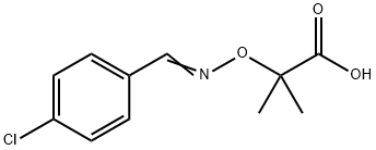 alpha-((4-chlorobenzylideneamino)oxy)isobutyric acid Struktur