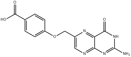 4-[(2-amino-4-oxo-1H-pteridin-6-yl)methoxy]benzoic acid Struktur