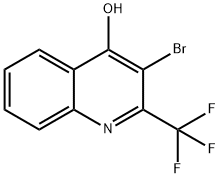 3-BROMO-4-HYDROXY-2-(TRIFLUOROMETHYL)QUINOLINE Struktur