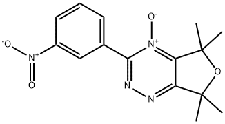 5,7-dihydro-5,5,7,7-tetramethyl-3-(3-nitrophenyl)furo(3,4-e)-as-triazine 4-oxide Struktur