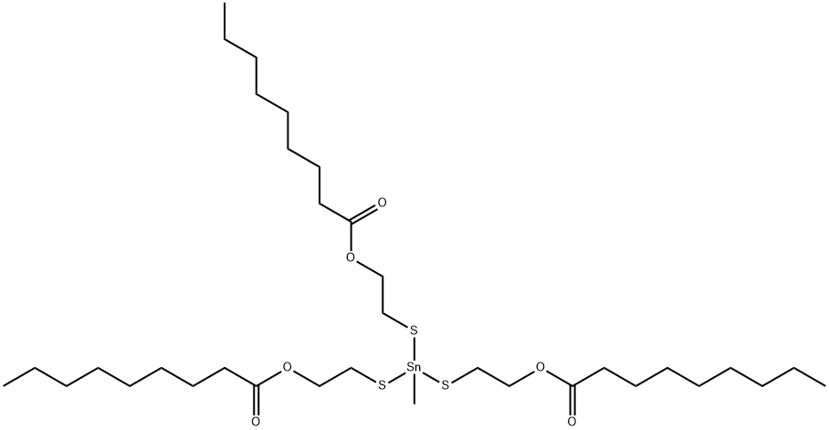 (methylstannylidyne)tris(thioethane-1,2-diyl) trinonan-1-oate Struktur