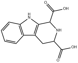 2,3,4,9-Tetrahydro-1H-pyrido(3,4-b)indole-1,3-dicarboxylic acid Struktur