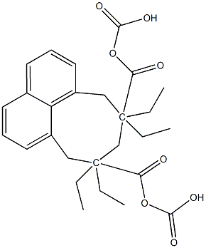 8,9,10,11-Tetrahydro-7H-cycloocta[de]naphthalene-8,8,10,10-tetracarboxylic acid tetraethyl ester Struktur