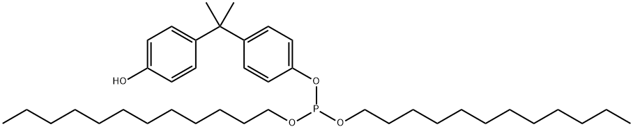 didodecyl 4-[1-(4-hydroxyphenyl)-1-methylethyl]phenyl phosphite Struktur