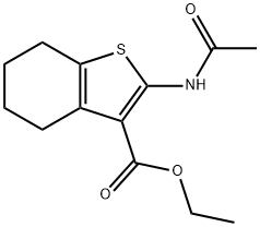 ETHYL 2-ACETAMIDO-4,5,6,7-TETRAHYDROBENZO[B]THIOPHENE-3-CARBOXYLATE Struktur