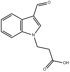 3-(3-Formyl-1H-indol-1-yl)propanoic acid Struktur