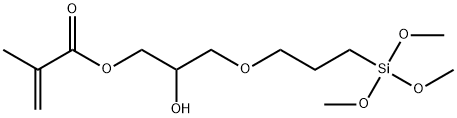 2-hydroxy-3-[3-(trimethoxysilyl)propoxy]propyl methacrylate Struktur