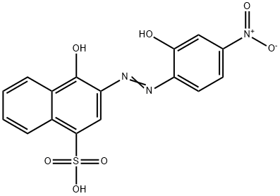 4-hydroxy-3-[(2-hydroxy-4-nitrophenyl)azo]naphthalenesulphonic acid Struktur