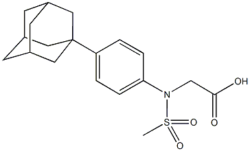 [4-(1-adamantyl)(methylsulfonyl)anilino]acetic acid Struktur