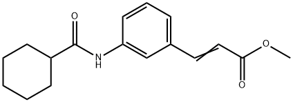 (E)-methyl 3-(3-(cyclohexanecarboxamido)phenyl)acrylate Struktur