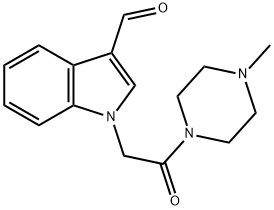 Piperazine, 1-[(3-formyl-1H-indol-1-yl)acetyl]-4-methyl- (9CI) Struktur