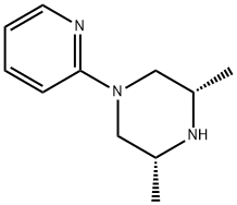 Piperazine, 3,5-dimethyl-1-(2-pyridinyl)-, cis- (9CI) Struktur