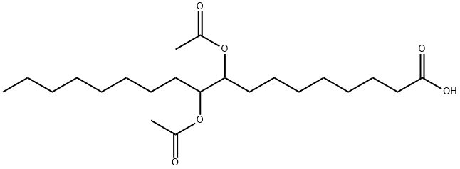 9,10-bis(acetoxy)octadecanoic acid Struktur