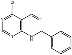 4-(benzylamino)-6-chloro-5-pyrimidinecarbaldehyde Struktur