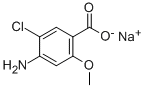 SODIUM 2-METHOXY-4-AMINO-5-CHLOROBENZOATE Struktur