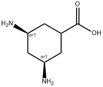 Cyclohexanecarboxylic acid, 3,5-diamino-, (1alpha,3beta,5beta)- (9CI) Struktur