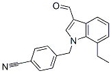 Benzonitrile, 4-[(7-ethyl-3-formyl-1H-indol-1-yl)methyl]- (9CI) Struktur