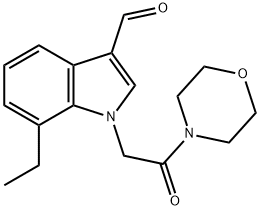 Morpholine, 4-[(7-ethyl-3-formyl-1H-indol-1-yl)acetyl]- (9CI) Struktur