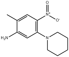 Benzenamine, 2-methyl-4-nitro-5-(1-piperidinyl)- (9CI) Struktur