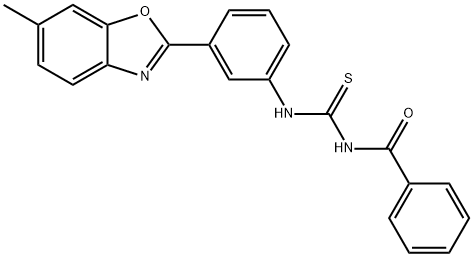 Benzamide, N-[[[3-(6-methyl-2-benzoxazolyl)phenyl]amino]thioxomethyl]- (9CI) Struktur