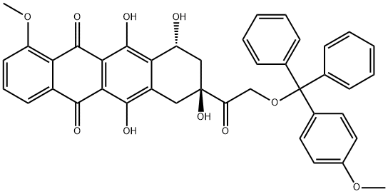 14-((4-Methoxyphenyl)diphenylMethoxy) DaunoMycinone Struktur